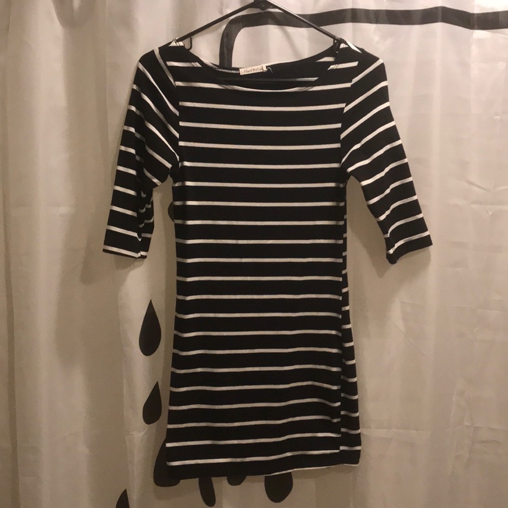 Black and white bodycon
